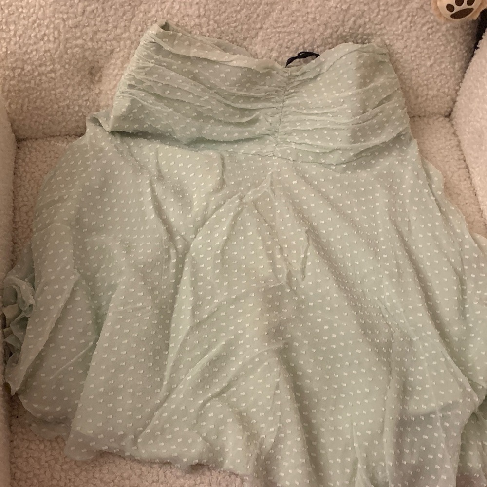 Mint Green Polka Dot Women's Skirt